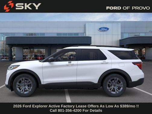 Star White Metallic Tri-Coat 2026 Ford Explorer Active w/200A Pkg