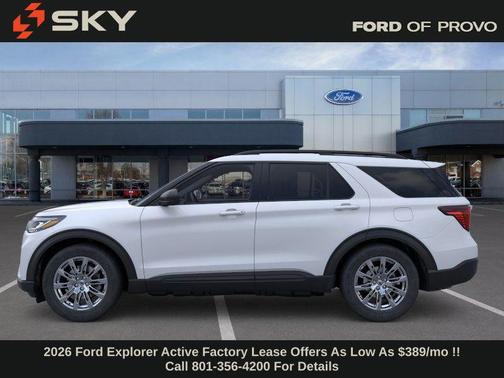 Space White Metallic 2026 Ford Explorer Active