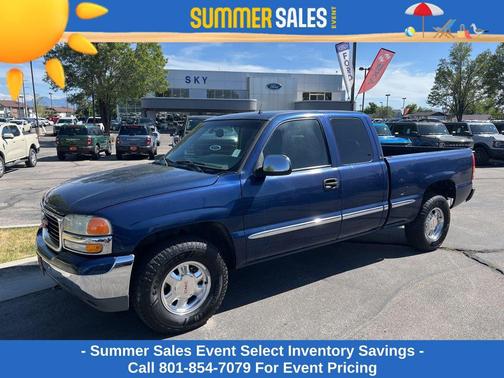 Indigo Blue Metallic 2002 GMC Sierra 1500 SLE Extended Cab