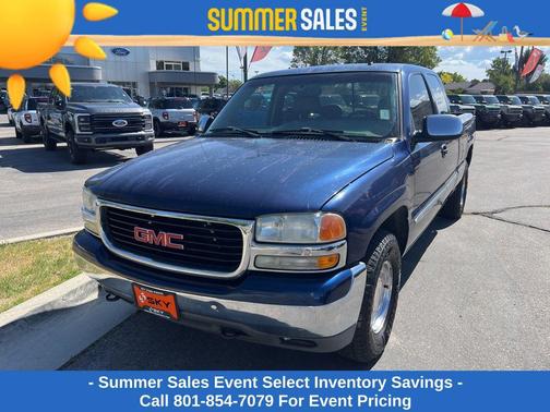 Indigo Blue Metallic 2002 GMC Sierra 1500 SLE Extended Cab