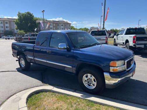 Indigo Blue Metallic 2002 GMC Sierra 1500 SLE Extended Cab