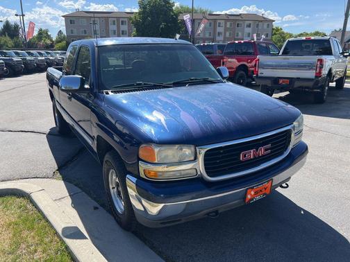 Indigo Blue Metallic 2002 GMC Sierra 1500 SLE Extended Cab