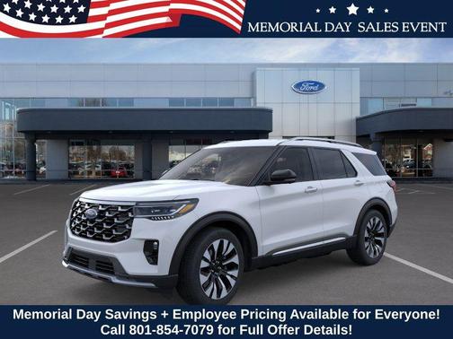 SPACE WHITE METALLIC 2026 Ford Explorer Platinum