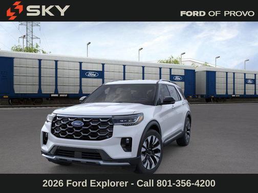 Space White Metallic 2026 Ford Explorer Platinum