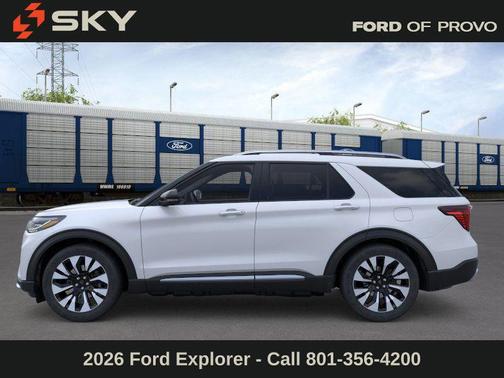 Space White Metallic 2026 Ford Explorer Platinum