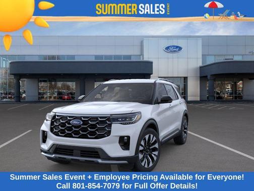 SPACE WHITE METALLIC 2026 Ford Explorer Platinum