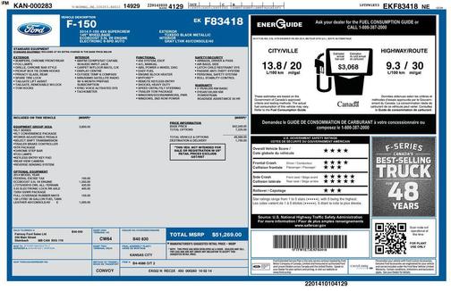 TUXEDO BLACK METALLIC 2014 Ford F-150 XLT