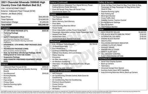 2021 Chevrolet Silverado 3500 High Country