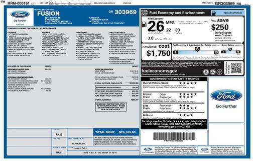 Shadow Black 2016 Ford Fusion SE