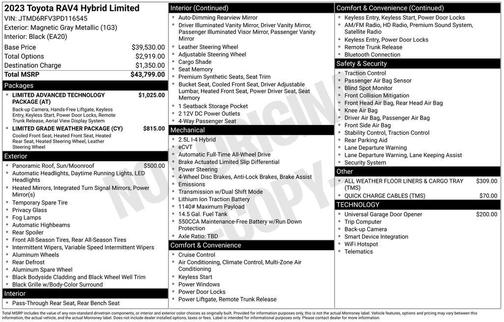 2023 Toyota RAV4 Hybrid Limited