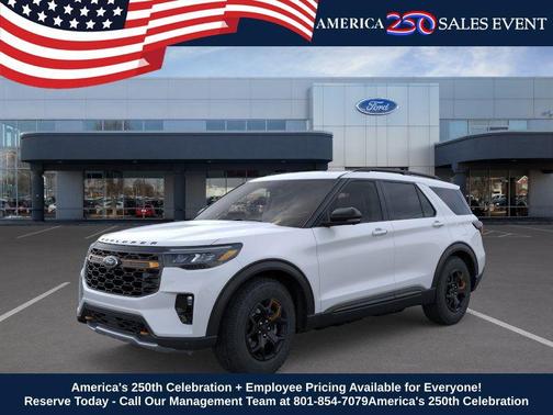 SPACE WHITE METALLIC 2026 Ford Explorer Tremor