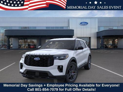 SPACE WHITE METALLIC 2026 Ford Explorer ST-Line