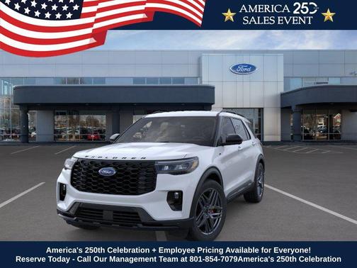 SPACE WHITE METALLIC 2026 Ford Explorer ST-Line