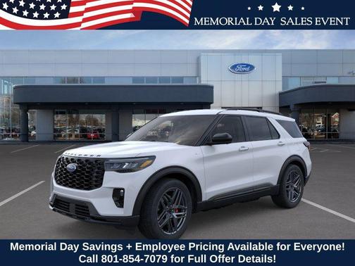 SPACE WHITE METALLIC 2026 Ford Explorer ST-Line