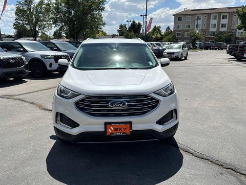 White Platinum Clearcoat Metallic 2019 Ford Edge SEL