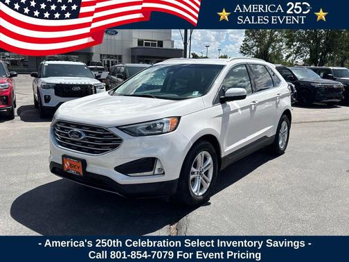 White Platinum Clearcoat Metallic 2019 Ford Edge SEL