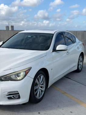 Moonlight White 2015 INFINITI Q50 Premium