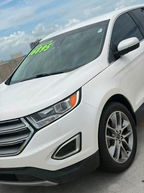 White Platinum Metallic Tri-Coat 2018 Ford Edge Titanium