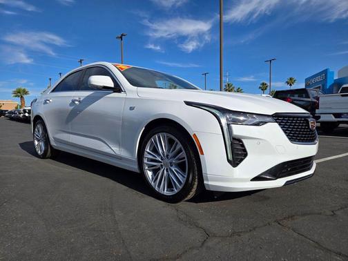Summit White 2025 Cadillac CT4 Premium Luxury RWD