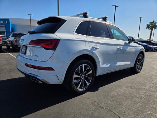 White 2022 Audi Q5 45 S line Premium Plus