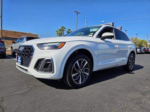 White 2022 Audi Q5 45 S line Premium Plus
