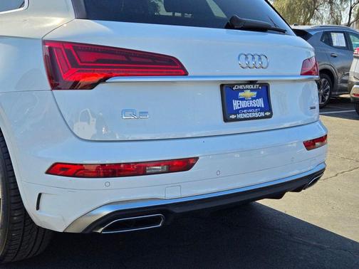 White 2022 Audi Q5 45 S line Premium Plus