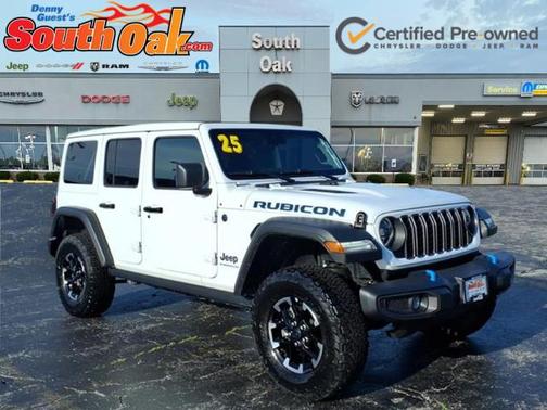 Bright White Clearcoat 2025 Jeep Wrangler 4xe Rubicon
