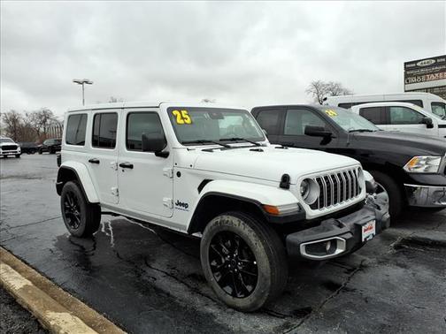 Bright White Clearcoat 2025 Jeep Wrangler 4xe Sahara