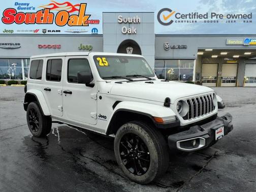 Bright White Clearcoat 2025 Jeep Wrangler 4xe Sahara