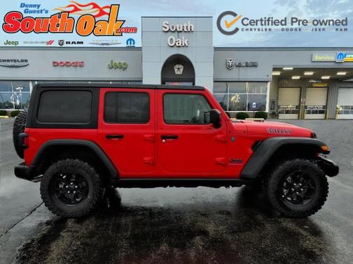 Firecracker Red Clearcoat 2025 Jeep Wrangler 4xe Willys