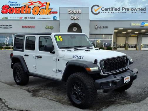 Bright White Clearcoat 2025 Jeep Wrangler 4xe Willys