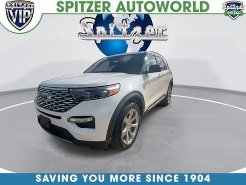 Star White Metallic Tri-Coat 2020 Ford Explorer Platinum
