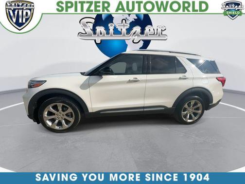 Star White Metallic Tri-Coat 2020 Ford Explorer Platinum