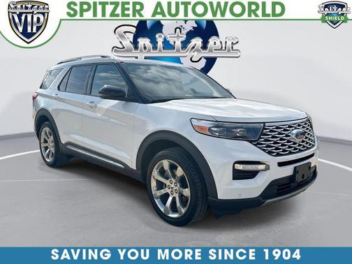Star White Metallic Tri-Coat 2020 Ford Explorer Platinum