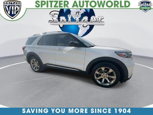 Star White Metallic Tri-Coat 2020 Ford Explorer Platinum