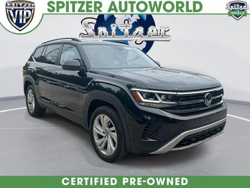 Blue 2022 Volkswagen Atlas 3.6L SE w/Technology