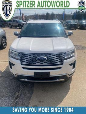 White Platinum Clearcoat Metallic 2018 Ford Explorer Platinum