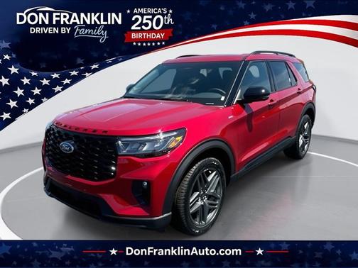 Rapid Red Metallic Tinted Clearcoat 2026 Ford Explorer ST-Line