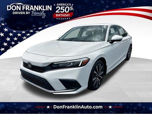 White 2022 Honda Civic EX