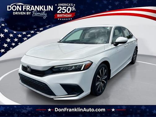 White 2022 Honda Civic EX