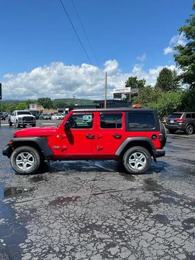 Red 2021 Jeep Wrangler Unlimited Sport RHD