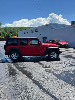 Red 2021 Jeep Wrangler Unlimited Sport RHD