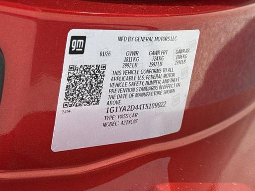 Red Mist Metallic Tintcoat 2026 Chevrolet Corvette Stingray w/1LT