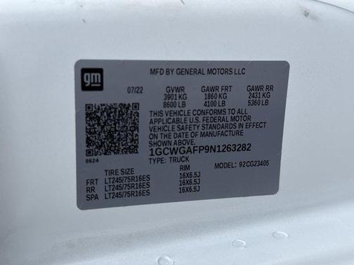 2022 Chevrolet Express 2500 RWD 2500 Regular Wheelbase WT