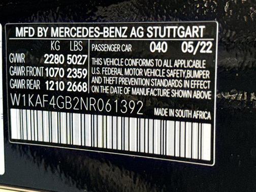 Black 2022 Mercedes-Benz C-Class Sedan