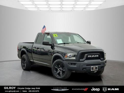 Diamond Black Crystal Pearlcoat 2021 RAM 1500 Classic Warlock Quad Cab 4x4 6'4' Box