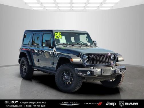 Gray 2025 Jeep Wrangler 4xe Willys