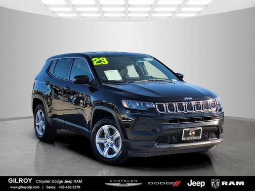 Diamond Black Crystal Pearlcoat 2023 Jeep Compass Sport