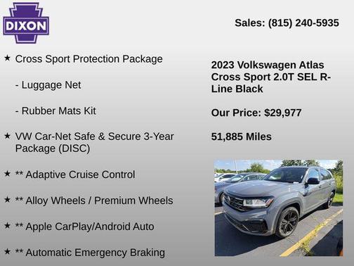 Pure Gray 2023 Volkswagen Atlas Cross Sport 2.0T SEL
