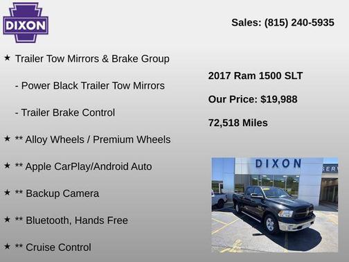 Brilliant Black Crystal Pearlcoat 2017 RAM 1500 SLT